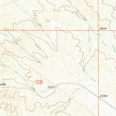 United States Geological Survey Zero, MT (1969, 24000-Scale) digital map