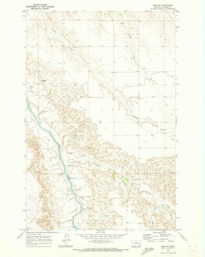 United States Geological Survey Zero NE, MT (1969, 24000-Scale) digital map