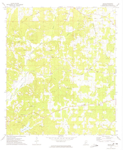United States Geological Survey Zetus, MS (1972, 24000-Scale) digital map