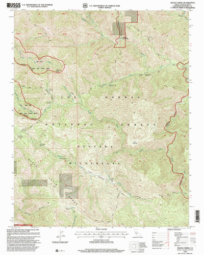 United States Geological Survey Zigzag Creek, CA (1995, 24000-Scale) digital map