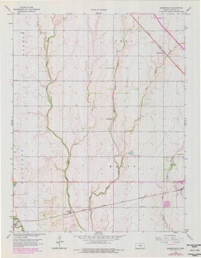 United States Geological Survey Zimmerdale, KS (1959, 24000-Scale) digital map