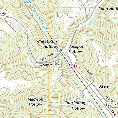 United States Geological Survey Zinc, AR (2020, 24000-Scale) digital map