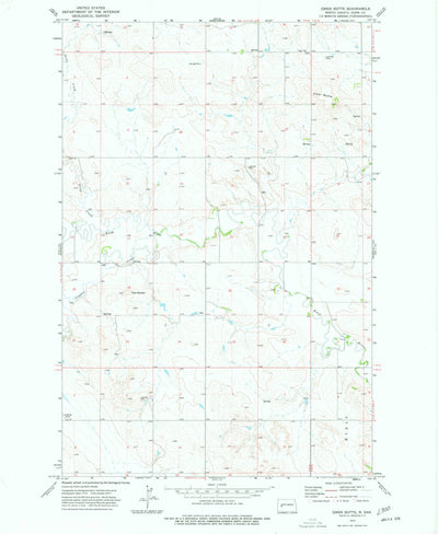 United States Geological Survey Ziner Butte, ND (1973, 24000-Scale) digital map