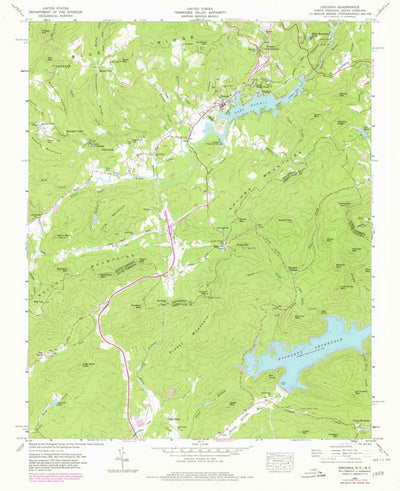 United States Geological Survey Zirconia, NC-SC (1959, 24000-Scale) digital map