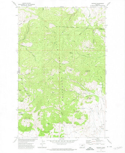 United States Geological Survey Zortman, MT (1971, 24000-Scale) digital map