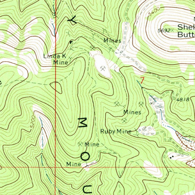United States Geological Survey Zortman, MT (1971, 24000-Scale) digital map