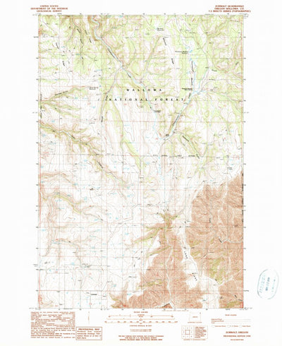 United States Geological Survey Zumwalt, OR (1990, 24000-Scale) digital map