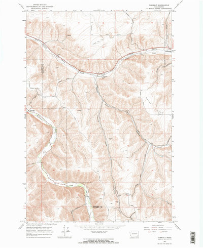 United States Geological Survey Zumwalt, WA (1967, 24000-Scale) digital map