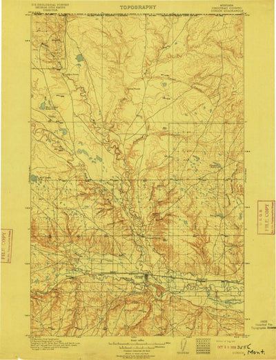 United States Geological Survey Zurich, MT (1912, 125000-Scale) digital map