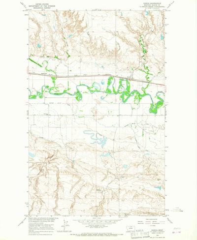 United States Geological Survey Zurich, MT (1964, 24000-Scale) digital map