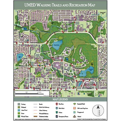 University of Alaska Anchorage UMED Walking Trails and Recreation Map digital map