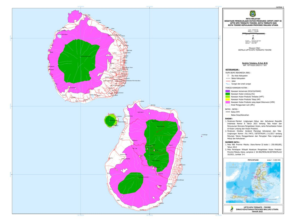 BATAS KAWASAN HUTAN MALUKU UTARA (1) Map by UPTD KPH Ternate-Tidore ...