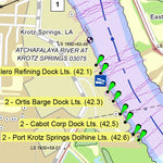 US Army Corps of Engineers Atchafalaya River Chart 13 - Krotz Springs Highway 190 Bridge, LA digital map