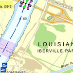 US Army Corps of Engineers Atchafalaya River Chart 16 - Whiskey Bay Pilot Channel Highway I-10 Bridge digital map