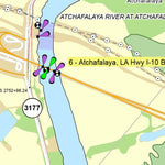 US Army Corps of Engineers Atchafalaya River Chart 18 - Atchafalaya, LA Highway I-10 Bridge digital map