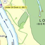 US Army Corps of Engineers Atchafalaya River Chart 20 - Upper Grand River, LA digital map