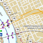 US Army Corps of Engineers Atchafalaya River Chart 35 - Morgan City, LA digital map