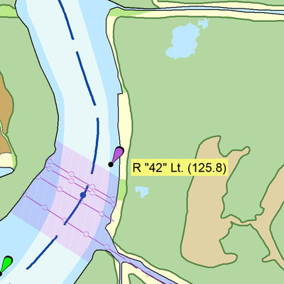 US Army Corps of Engineers Atchafalaya River Chart 38 - St. Mary Parish, LA digital map