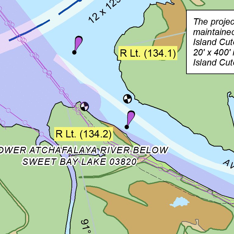 Atchafalaya River Chart 39 - St. Mary Parish / Terrebonne Parish, LA ...