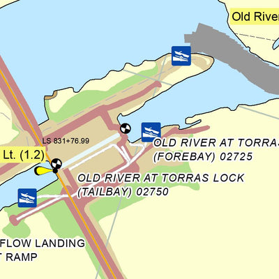 US Army Corps of Engineers Atchafalaya River Chart 4 - Concordia Parish / West Feliciana Parish, LA digital map