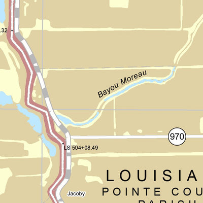 US Army Corps of Engineers Atchafalaya River Chart 8 - Avoyelles Parish / Pointe Coupee Parish, LA digital map