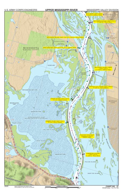 US Army Corps of Engineers Chart 27 - Upper Mississippi River Miles 748-743 digital map