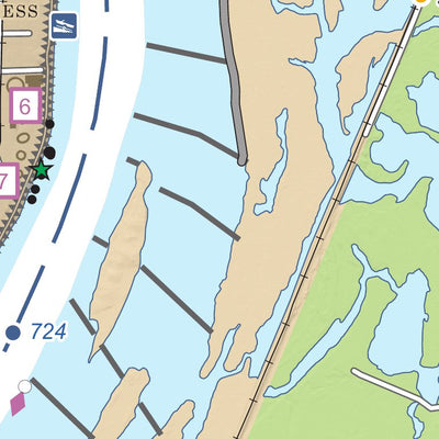 US Army Corps of Engineers Chart 31 - Upper Mississippi River Miles 727-721 digital map