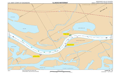 US Army Corps of Engineers Chart 32 - Illinois River Miles 92.5 - 95.7 digital map