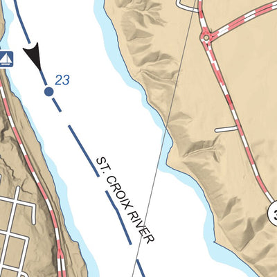 US Army Corps of Engineers Chart 4 - St Croix River Miles 26-20 digital map