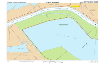 US Army Corps of Engineers Chart 42 - Illinois River Miles 123.8 - 126.9 digital map