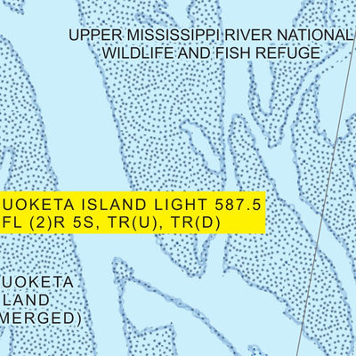 US Army Corps of Engineers Chart 56 - Upper Mississippi River Miles 590-585 digital map