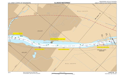 US Army Corps of Engineers Chart 95 - Illinois River Miles 282.0 - 284.9 digital map