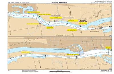 US Army Corps of Engineers Charts 82 and 83 - Illinois River Miles 242.0 - 244.9 and 245.0 - 247.9 digital map