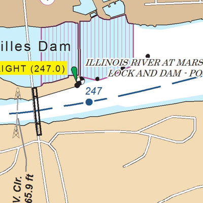 US Army Corps of Engineers Charts 82 and 83 - Illinois River Miles 242.0 - 244.9 and 245.0 - 247.9 digital map