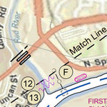 US Army Corps of Engineers Cumberland River Chart 18 - Clarksville, TN; Red River; Geisers Bluff digital map