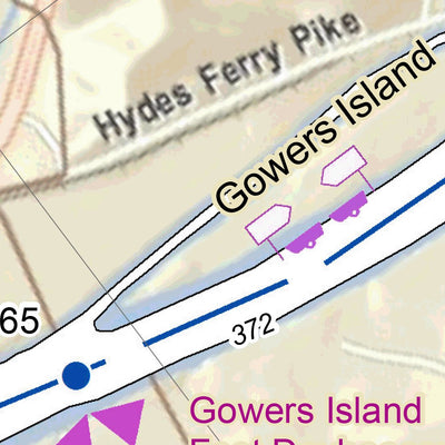 US Army Corps of Engineers Cumberland River Chart 23 - Gravelotte; Pond Creek Landing; Doziers, Gowers Island; Sulphur Creek digital map