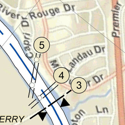 US Army Corps of Engineers Cumberland River Chart 24 - Clees Ferry; Robertson Island digital map