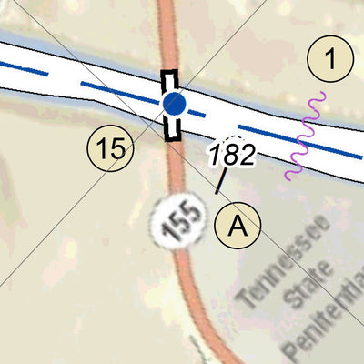 US Army Corps of Engineers Cumberland River Chart 25 - West Nashville, TN; Bordeaux digital map