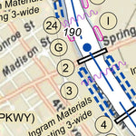 US Army Corps of Engineers Cumberland River Chart 26 - Nashville, TN; Old Lock & Dam 1 (removed); Shelby Park digital map