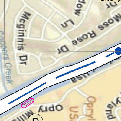 US Army Corps of Engineers Cumberland River Chart 27 - Mill Creek; Old Lock & Dam 2 (removed); Crabbes Island; Stones River digital map