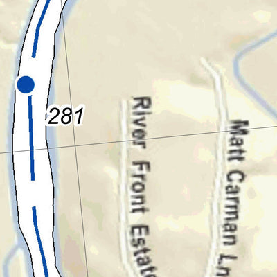 US Army Corps of Engineers Cumberland River Chart 35 - Hartsville Island; Goose Creek Bar; Big Goose Creek; Dam 6 (inundated) digital map