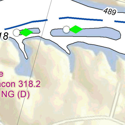 US Army Corps of Engineers Cumberland River Chart 38 - Cordell Hull Lock &Dam; West Point, TN; Defeated Creek; Caney Fork River digital map