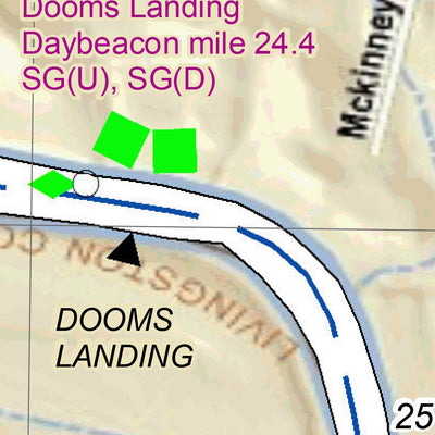 US Army Corps of Engineers Cumberland River Chart 4 - Iuka, KY and Camp Rowdy Landing digital map