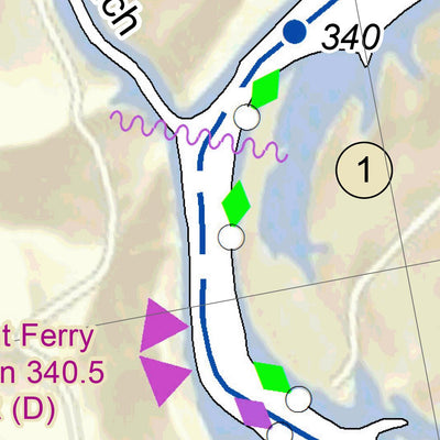 US Army Corps of Engineers Cumberland River Chart 41 - Funds Branch; Salt Lick Creek; Big Branch; Flynns Lick Creek digital map