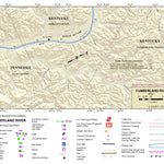 US Army Corps of Engineers Cumberland River Chart 48 - Kettle Creek, KY; KY-TN State Line; McFarland Creek; Murphy Branch digital map