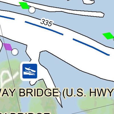 US Army Corps of Engineers Cumberland River Chart 5 - Barkley Lock and Dam, Grand Rivers, KY digital map