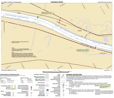 US Army Corps of Engineers Kanawha River Chart 12 (Mile 26.4-28.8) - Buffalo Creek digital map