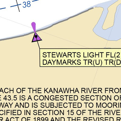 US Army Corps of Engineers Kanawha River Chart 16 (Mile 36.8-39.5) - Raymond City digital map