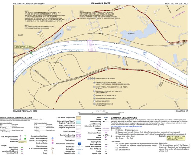 Kanawha River Chart 17 (Mile 39.5-41.8) - Poca Map by US Army Corps of ...