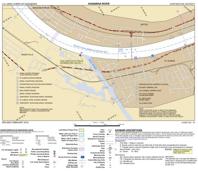 US Army Corps of Engineers Kanawha River Chart 19 (Mile 44.5-46.8) - Coal River digital map